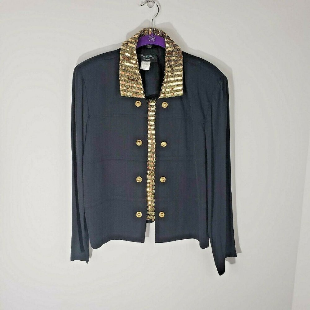David Rose Women's Size 12 Vintage Black Gold